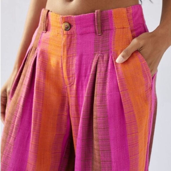 Urban Outfitters Martina Linen Low Rise Trousers 2 Sold Out - Picture 7 of 8